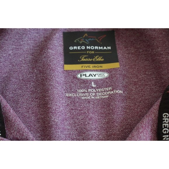 Greg Norman Play Dry Purple Polo Shirt Size Large - Picture 3 of 3